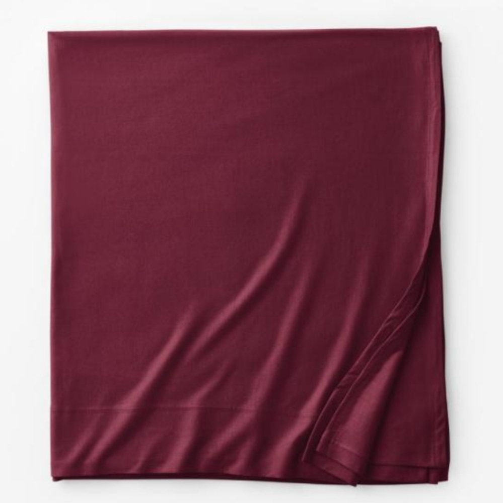 The Company Store Jersey Knit Flat Sheet - Merlot
